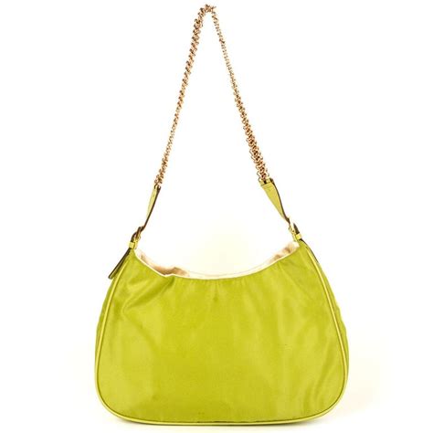 lime green prada|PRADA lime green nylon MINI Shoulder Bag .